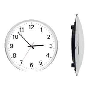 Bombeli Krom Çerçeve Duvar Saati