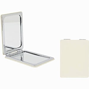 Dikdörtgen Suni Deri Cep Aynası