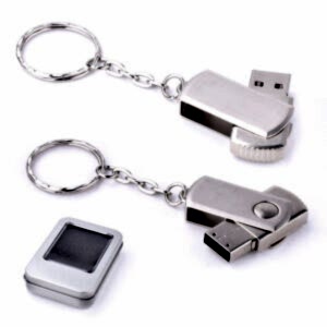 64 GB Döner Kapaklı Metal Anahtarlık USB Bellek