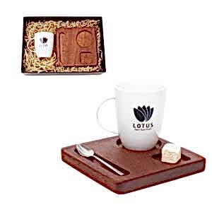 Ahşap Standlı Porselen Kupa