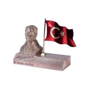 Atatürk Büstü ve Türk Bayrağı Plaket